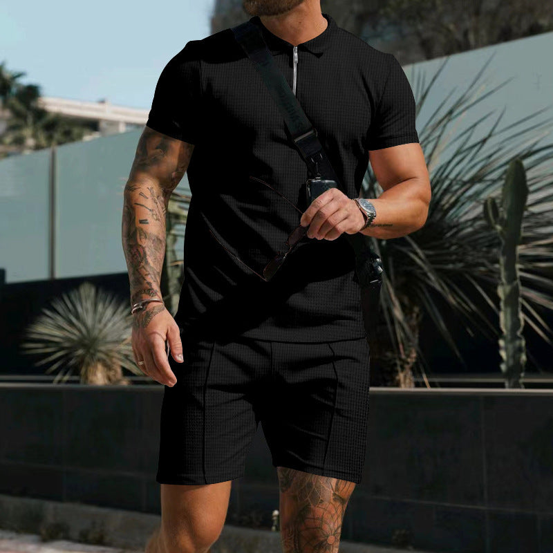 Paul™ - Herr Casual Waffle Komfort Kortärmad Lös Skjorta