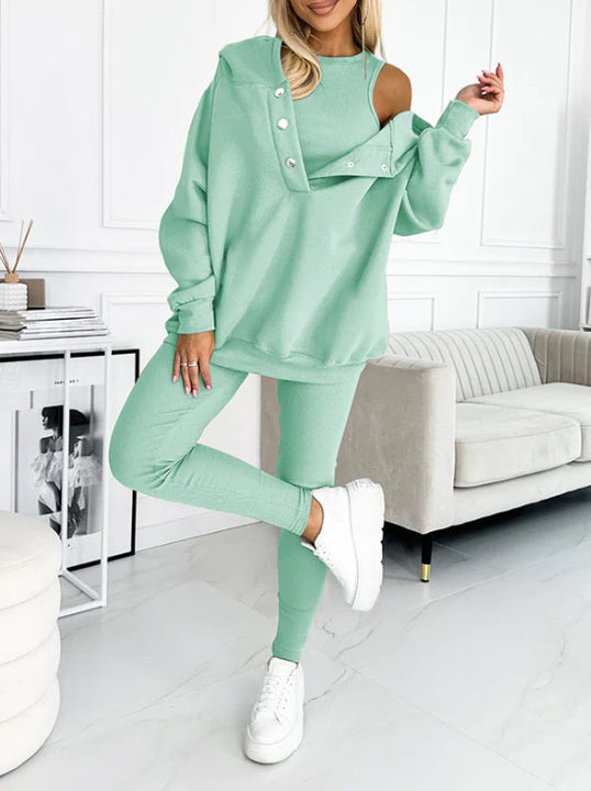 VIRA - Överdimensionerad sweatshirt med huva och avslappnad kostym