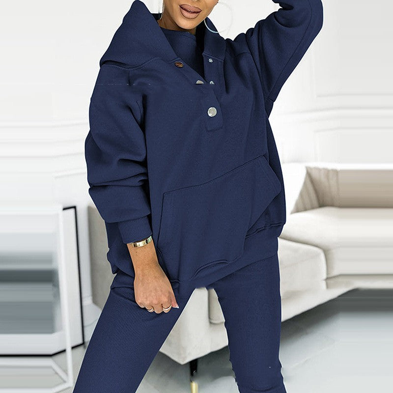 VIRA - Överdimensionerad sweatshirt med huva och avslappnad kostym