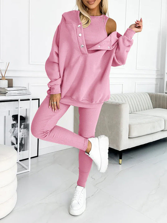 VIRA - Överdimensionerad sweatshirt med huva och avslappnad kostym