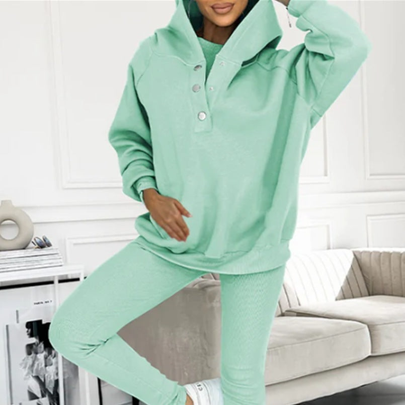 VIRA - Överdimensionerad sweatshirt med huva och avslappnad kostym