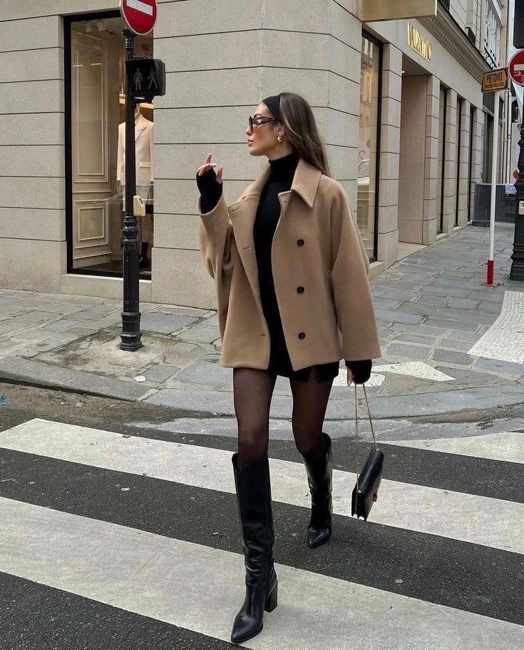 Lizzy | Trendig oversized ullkappa
