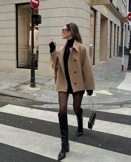 Lizzy | Trendig oversized ullkappa