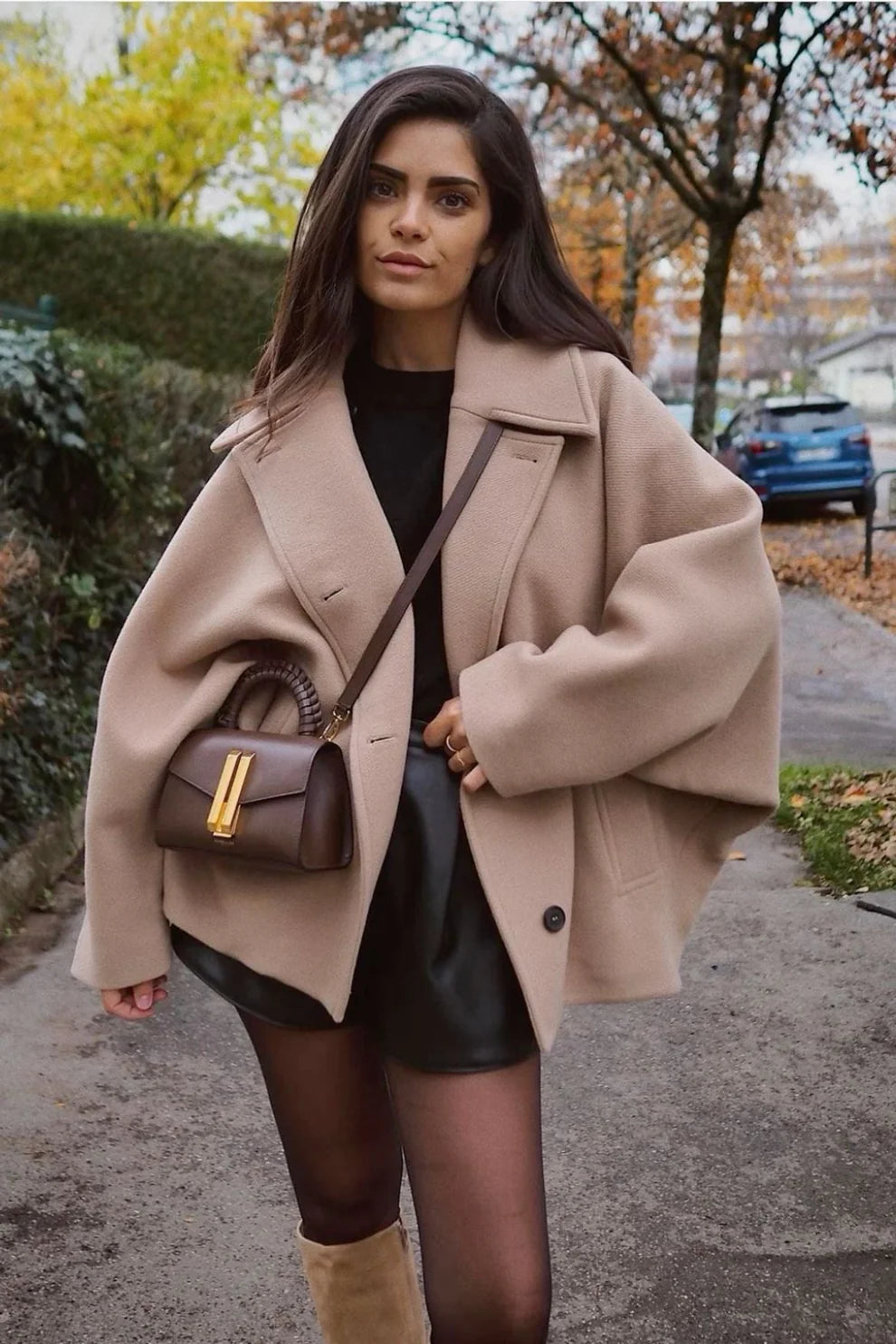 Lizzy | Trendig oversized ullkappa