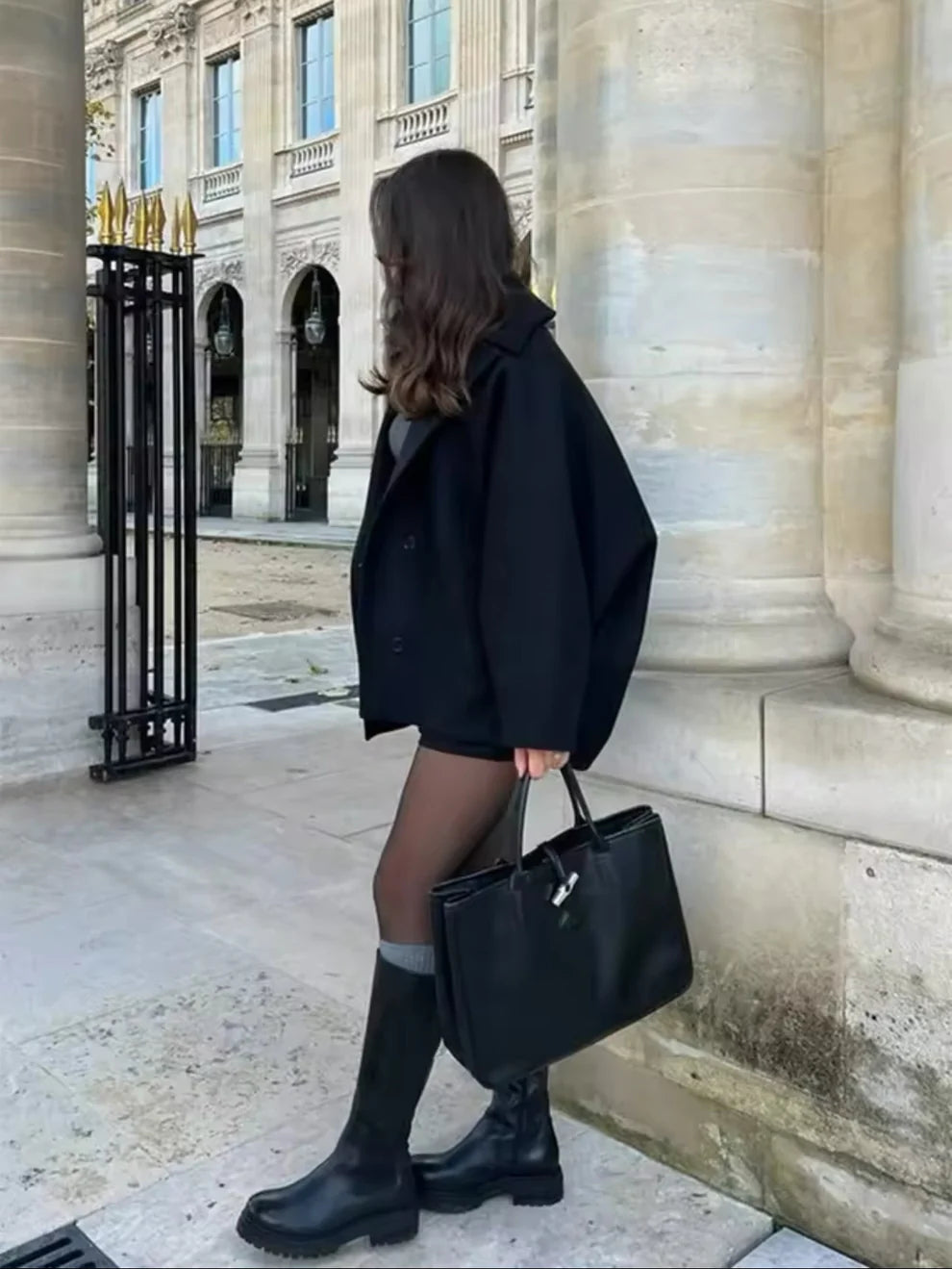 Lizzy | Trendig oversized ullkappa