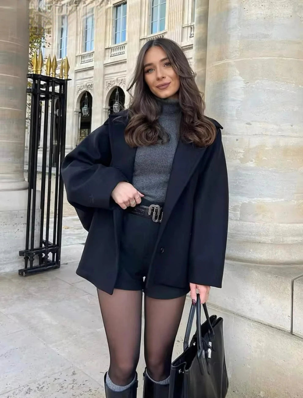 Lizzy | Trendig oversized ullkappa