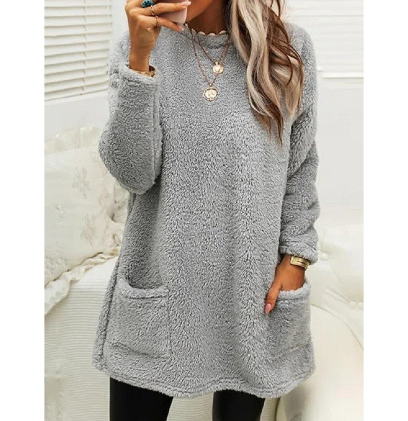 Mina - Casual varm långärmad T-shirt klänning
