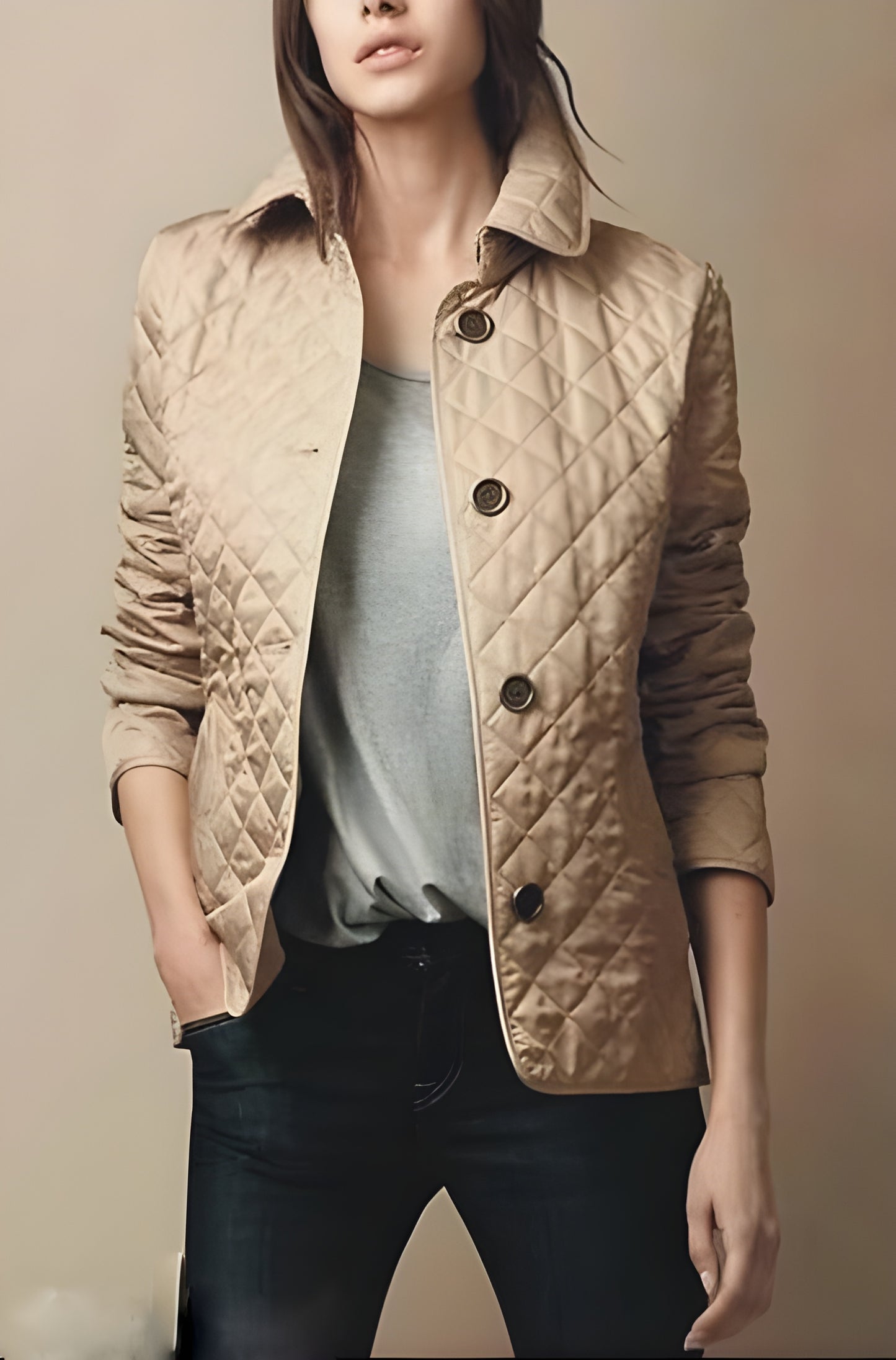 Jasmine™ | Bomull-Siden Passform Jacka