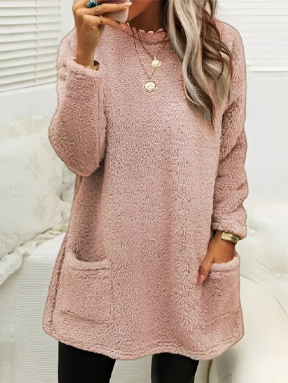 Mina - Casual varm långärmad T-shirt klänning