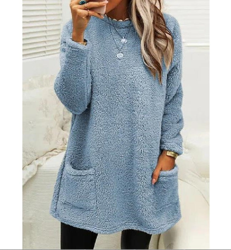 Mina - Casual varm långärmad T-shirt klänning