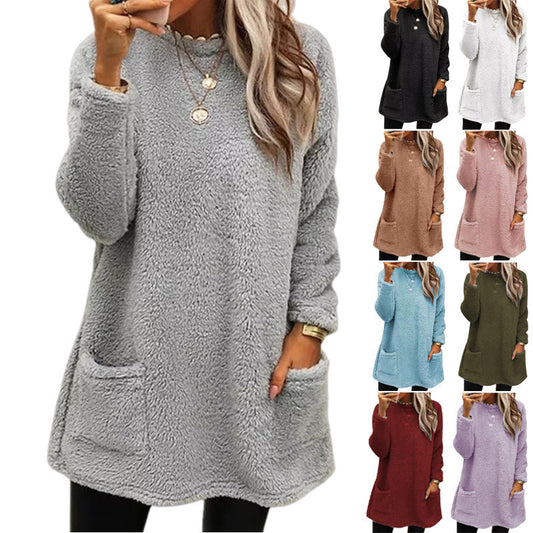 Mina - Casual varm långärmad T-shirt klänning