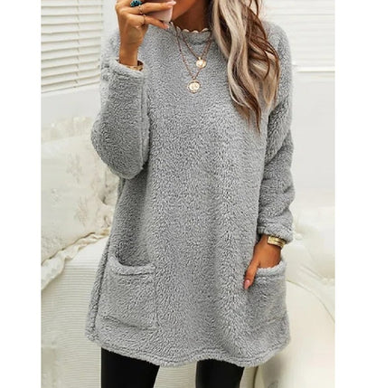 Mina - Casual varm långärmad T-shirt klänning