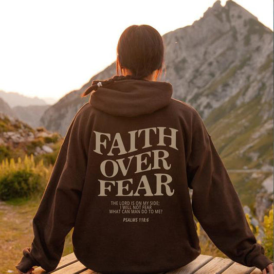 Faith Over Fear huvtröja